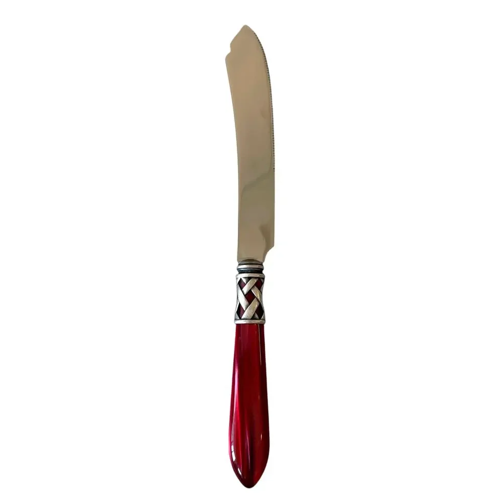 Brand New VIETRI Aladdin Antique Red Cake Knife